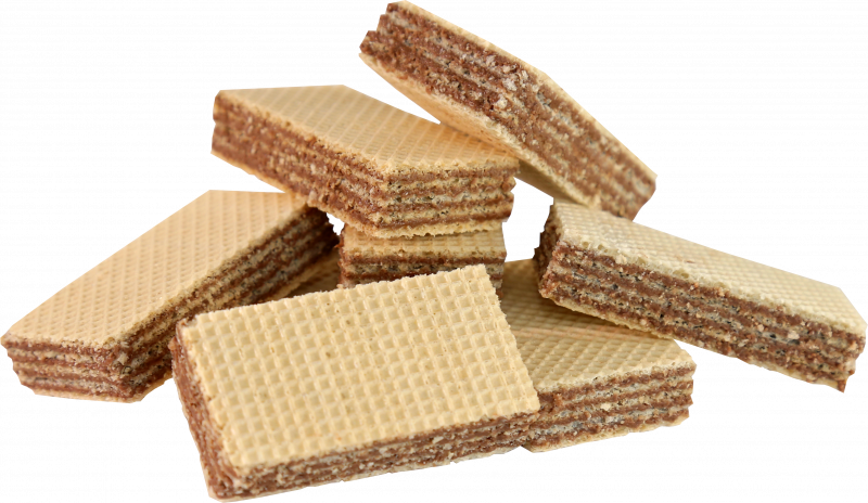 Белые средние вафли с какао